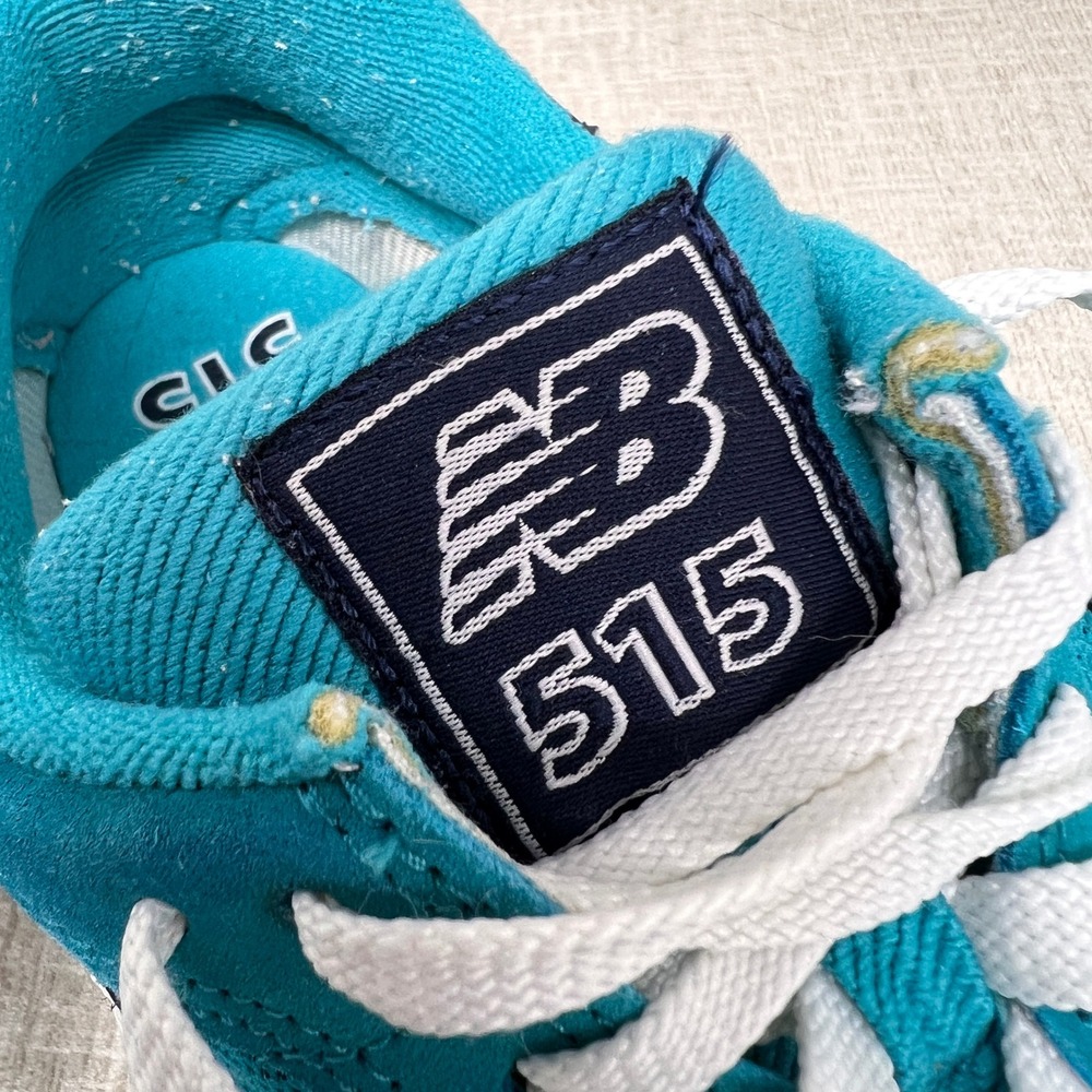 New Balance 515 Womens 9 B Teal Navy Blue Suede Mesh Retro Casual Sneakers - Picture 10 of 11